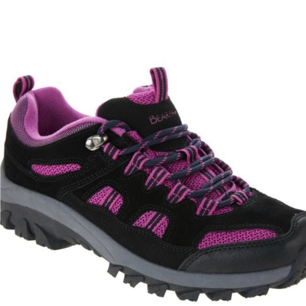 Bearpaw Women's Black and Purple Hiking Shoes